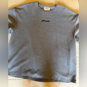 YoungLA Gray Crewneck Sweatshirt with Branded Tag